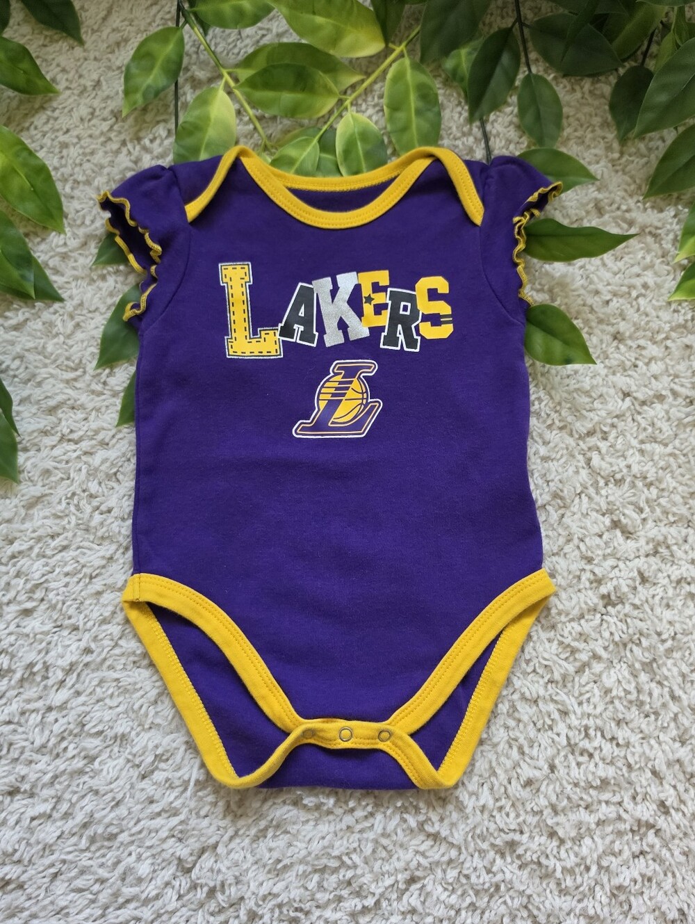 Baby Girl Purple Lakers Onesie (6-9 Months)
